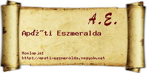Apáti Eszmeralda névjegykártya